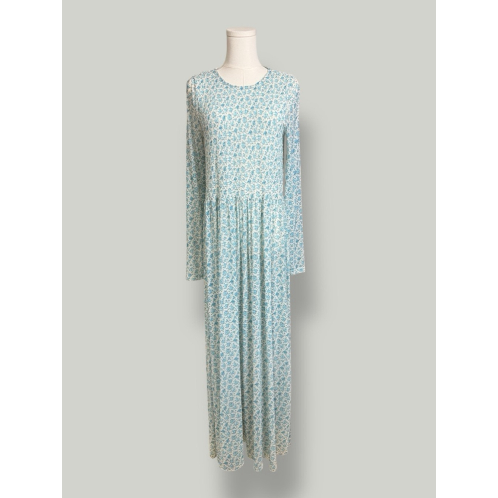 Free People Light Blue Patterned Maxi Dress